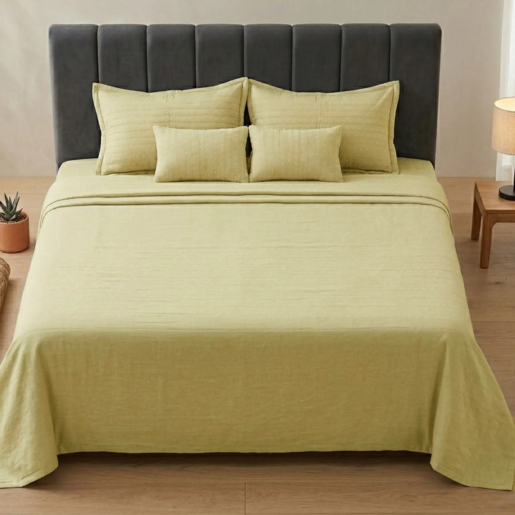 Premium Quilted Bedcover Set – Luxury Soft Reversible Bedspread with Matching Pillow Covers | Elegant Bedroom Bedding S...